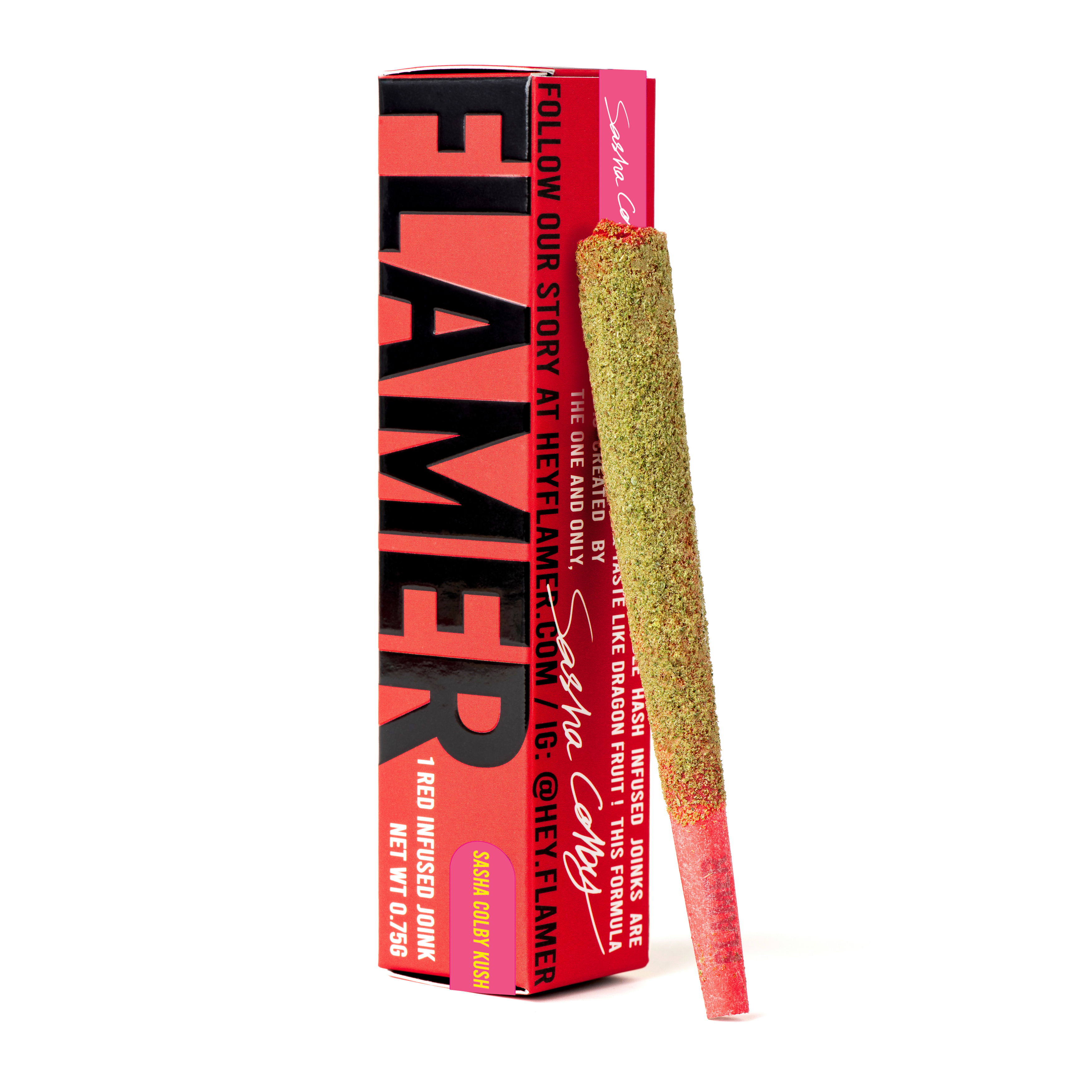 Photograph of product: Flamer- Infused Pre roll .75g-Sasha Colby Kush
