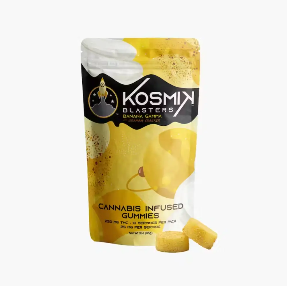 Photograph of product: Kosmik Banana Gamma Gummies 100mg