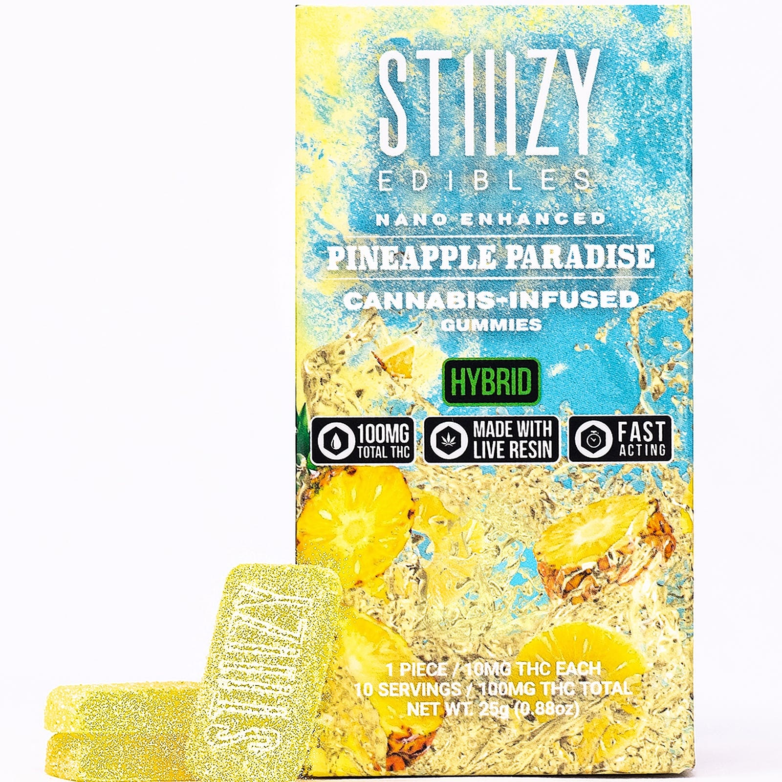 Photograph of product: Pineapple Paradise (H) 10pk/100mg Gummies