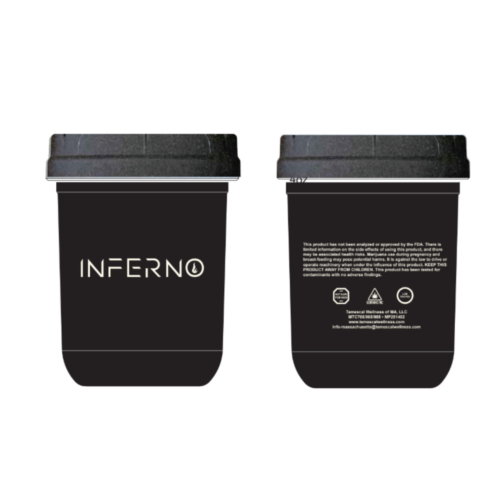 Photograph of product: Inferno Restash Deli Jar | 8 oz