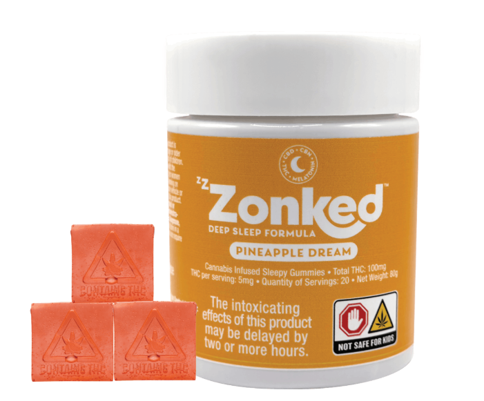Photograph of product: *PROMO* Trial Size Zzzonked - Pineapple Dream - 4pk - Edibles