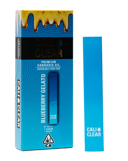 Photograph of product: Cali Clear Blueberry Gelato All-in-One Vape