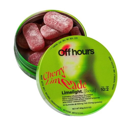 Photograph of product: Off Hours | Limelight (Cherry Limeade) | Gummies 10 Pack | 100mg