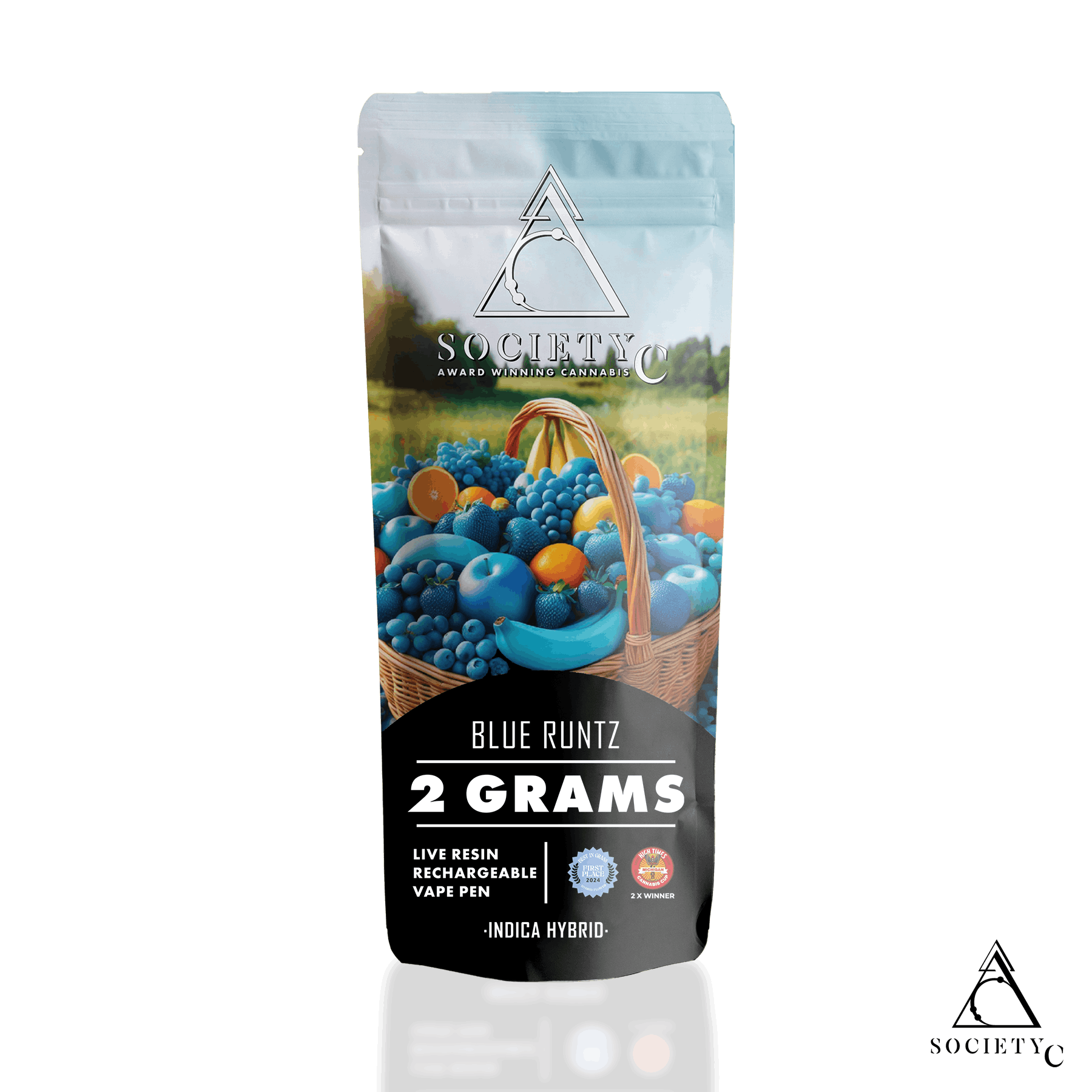 Photograph of product: Society C Blue Runtz 2g LR Disposable