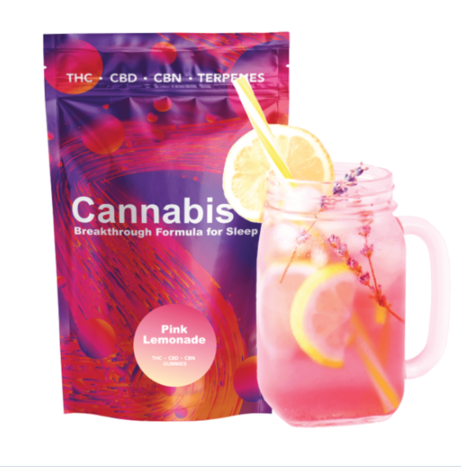 Photograph of product: Oui'dPM | Pink Lemonade | Oui'd | 200MG Gummies
