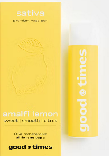 Photograph of product: Good Times - Amalfi Lemon 2:1 TH-oui:CBD .5g Disposable