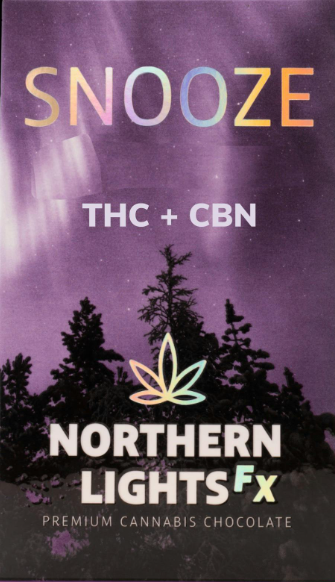Photograph of product: Northern Lights FX 200mg Snooze Chocolate Bar 4:1