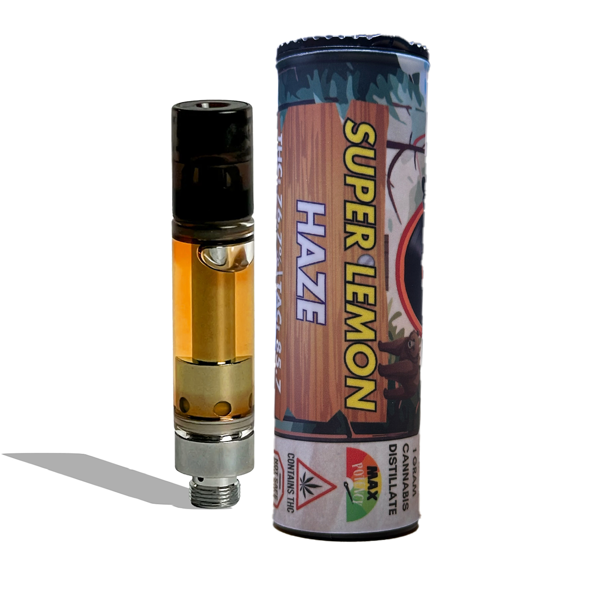 Photograph of product: Super Lemon Haze | 1g Distillate Vape Cart | Boopa