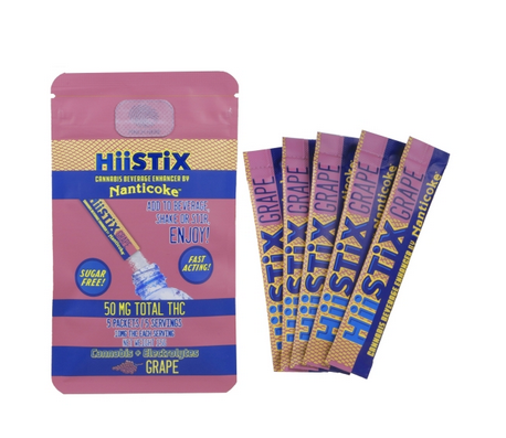Photograph of product: HiiStix | Grape | 5 Pack | 50mg | Beverage Enhancer | Nanticoke