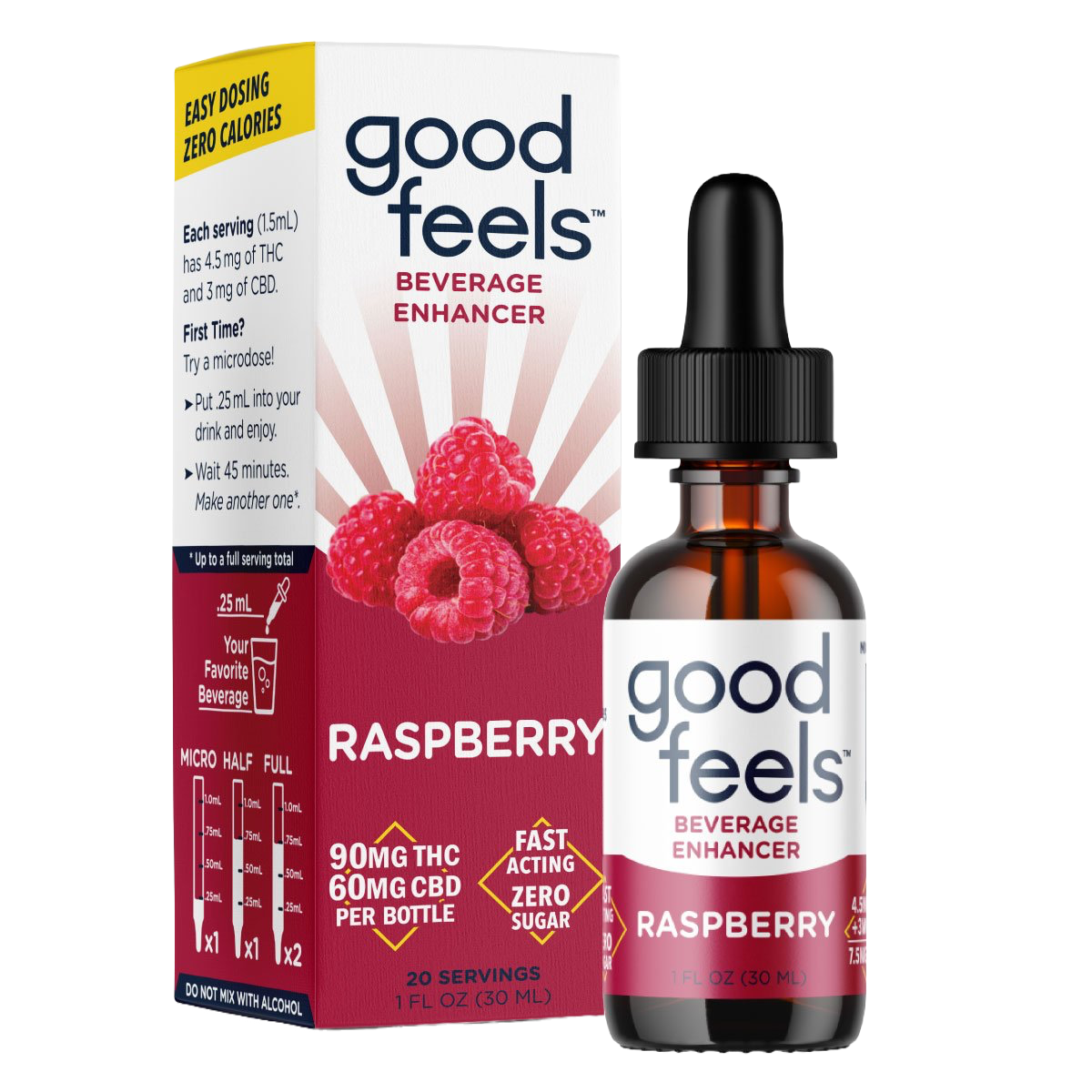 Photograph of product: Beverage Enhancer 90mg - 3:2 Raspberry