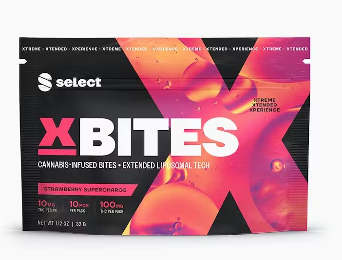 Photograph of product: Select X-Bites - Strawberry Supercharge (10 x 10mg TH-oui)