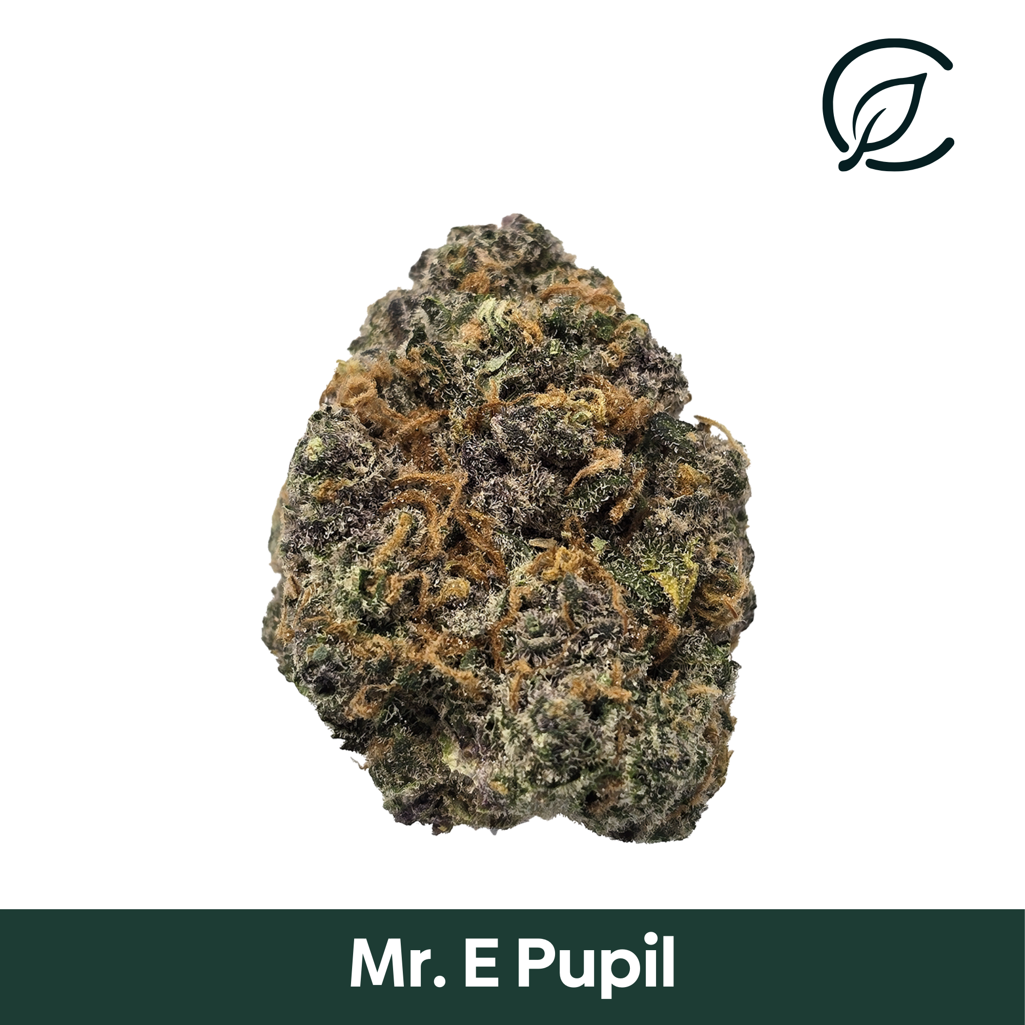 Photograph of product: Curaleaf Whole Flower 14g Mr E Pupil (S) 00943 TC  25.054%