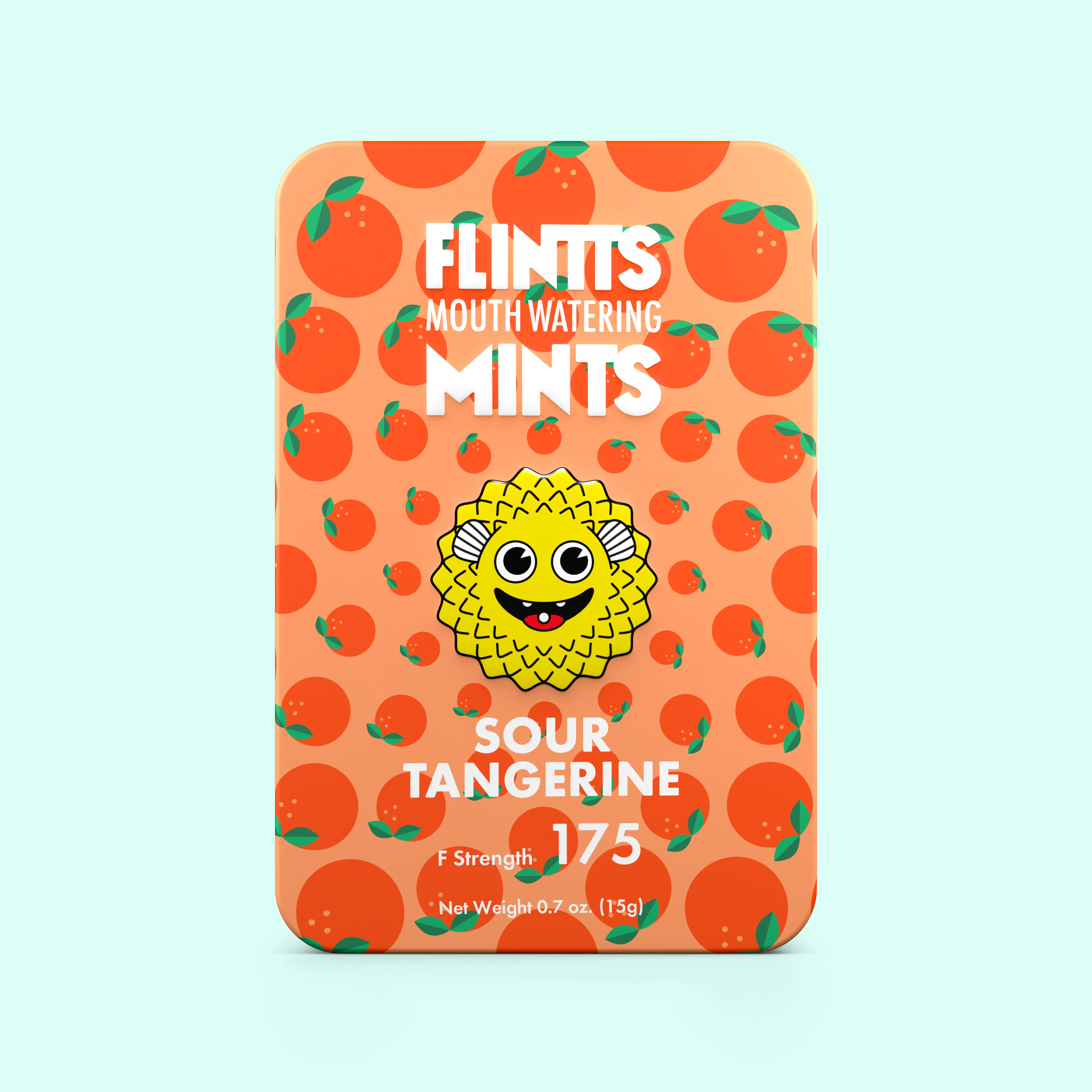 Photograph of product: FLINTTS Mints - Edible - Sour Tangerine - F Strength 175 (Non TH-oui/CBD)