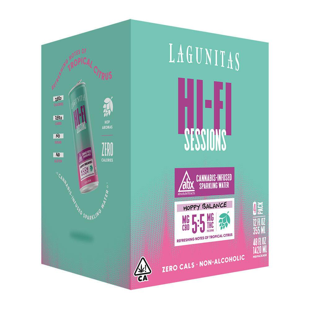 Photograph of product: Hi-Fi Sessions - Hoppy Balance 4-pack (5mg TH-oui:5mg CBD per can) - Lagunitas