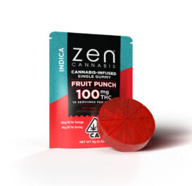 Photograph of product: Zen Gummies Singles Fruit Punch (I) 100mg