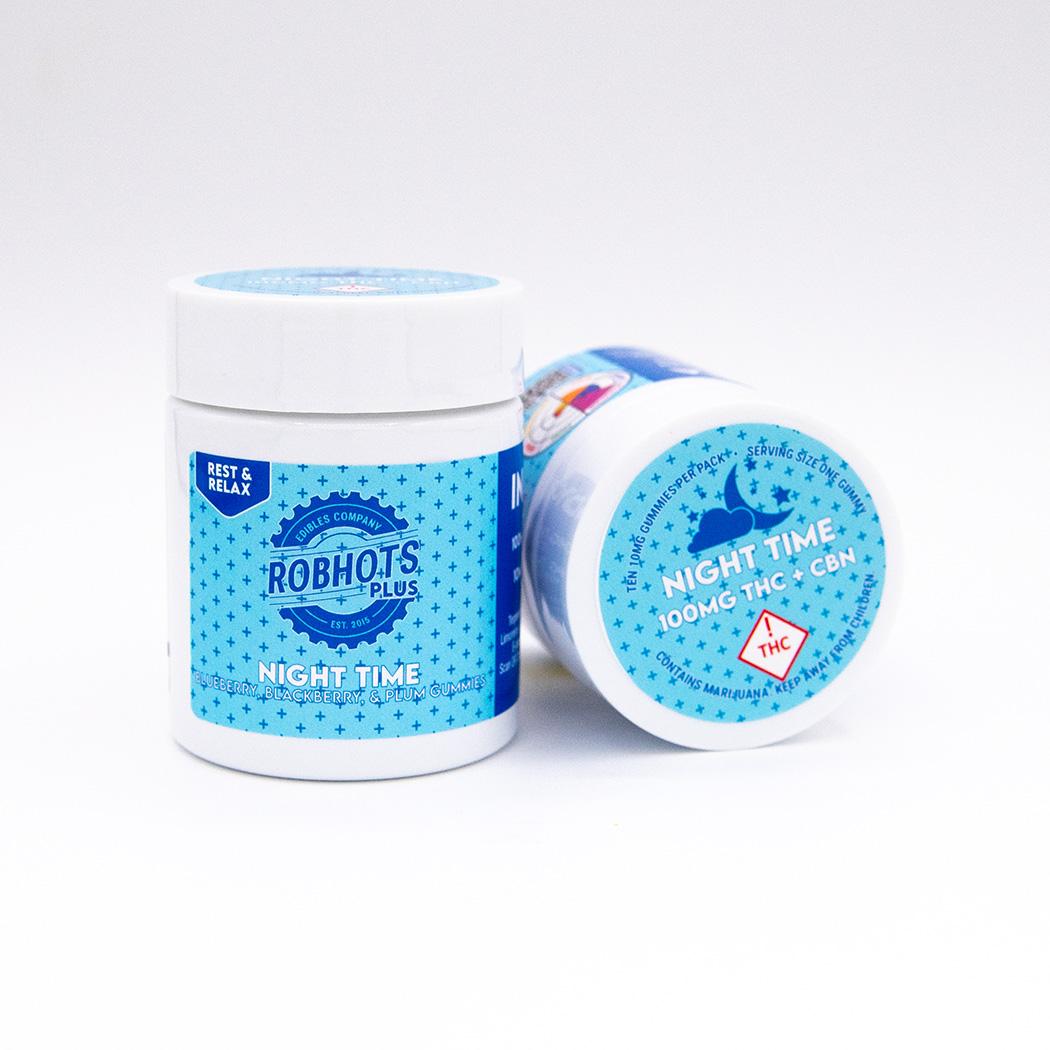 Photograph of product: Rec Robhots Plus Gummies 100mg - Night Time - No Melatonin