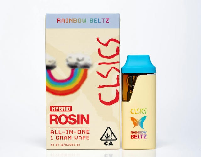 Photograph of product: Rainbow Belts | 1g Live Rosin AIO - 