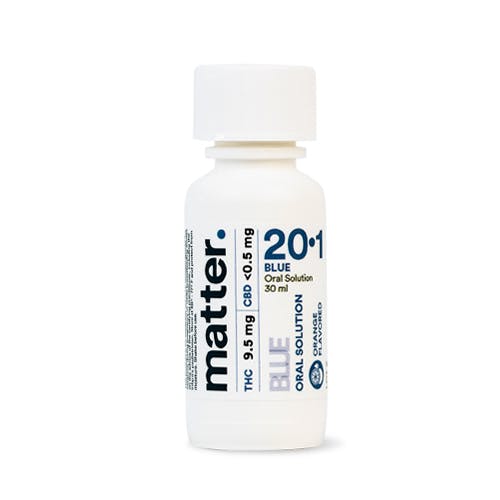 Photograph of product: matter. | Blue 20:1 | 30ml Oral Solution