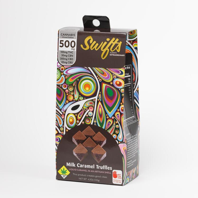 Photograph of product: Swifts - Milk Caramel Truffle MAX 500mg 10pk