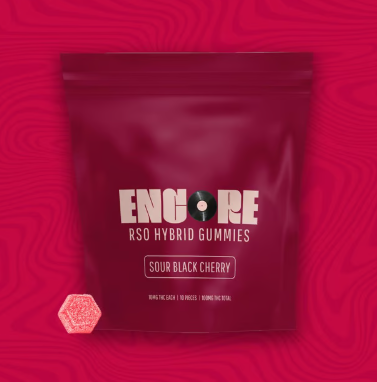 Photograph of product: Sour Black Cherry RSO Lozenges - 100mg - 10 Pack Edibles - Adult Use