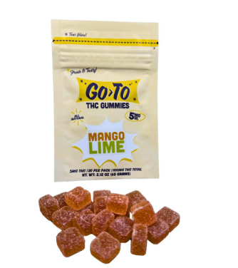 Photograph of product: Go To Mango Lime Gummies 100mg 10pk