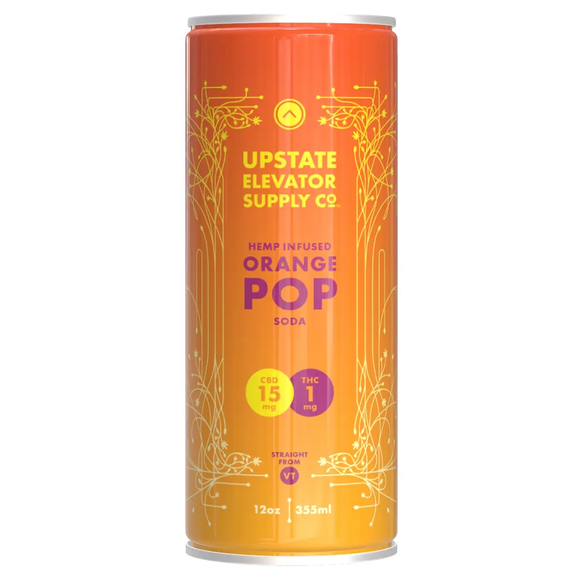 Photograph of Product: 1mg THC Orange Pop Soda