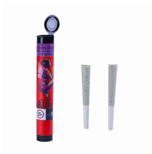Photograph of product: Alibi | Infused Preroll 2 Pack | Cherry Diesel