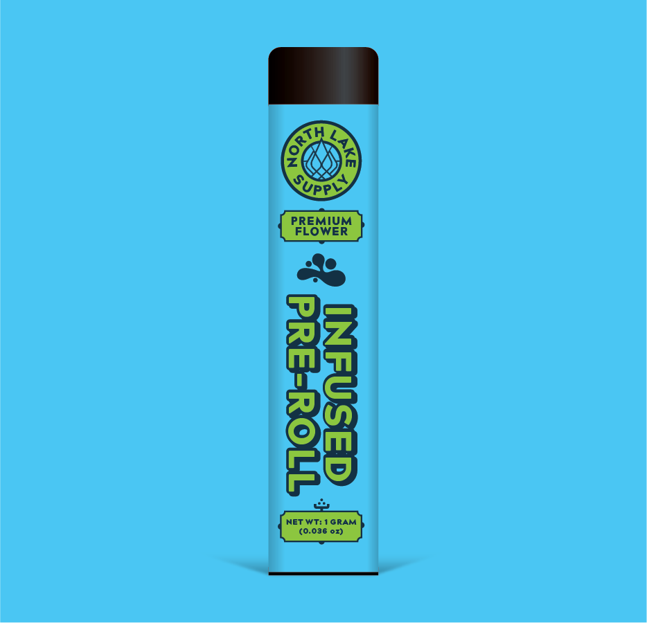 Photograph of product: North Lake Supply l Breath Mint Infused Pre Roll l 1pk l 1g