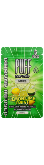 Photograph of product: 465 Puff 5 pk Preroll - Lemon Lime Twist