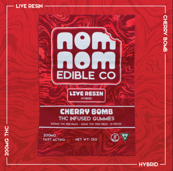 Photograph of Product: Cherry Bomb | Live Resin Infused | Nom Nom
