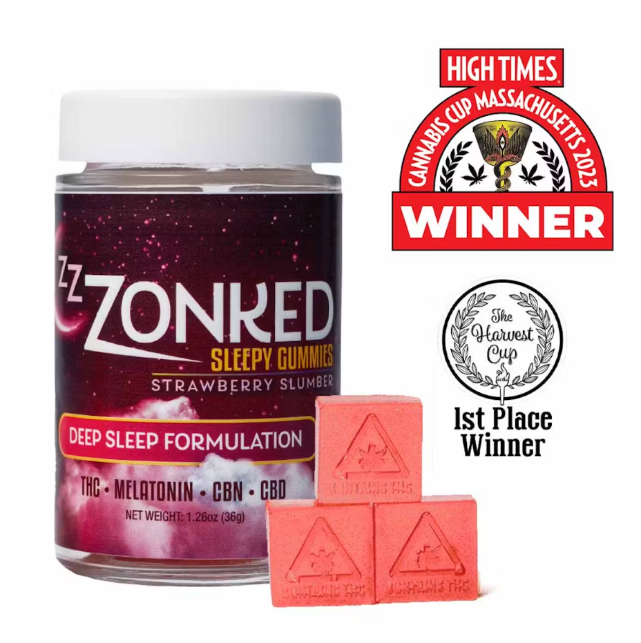 Photograph of product: Zzzonked | Strawberry Slumber | Gummies | 5mg | 100mg