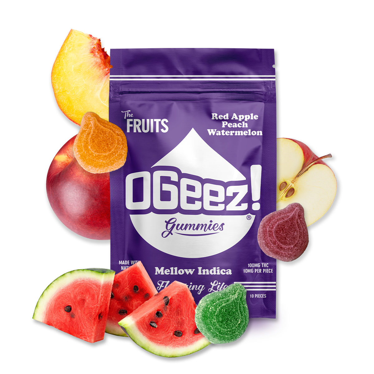 Photograph of product: Mellow Oui'd | The Fruits | 10 x 10mg