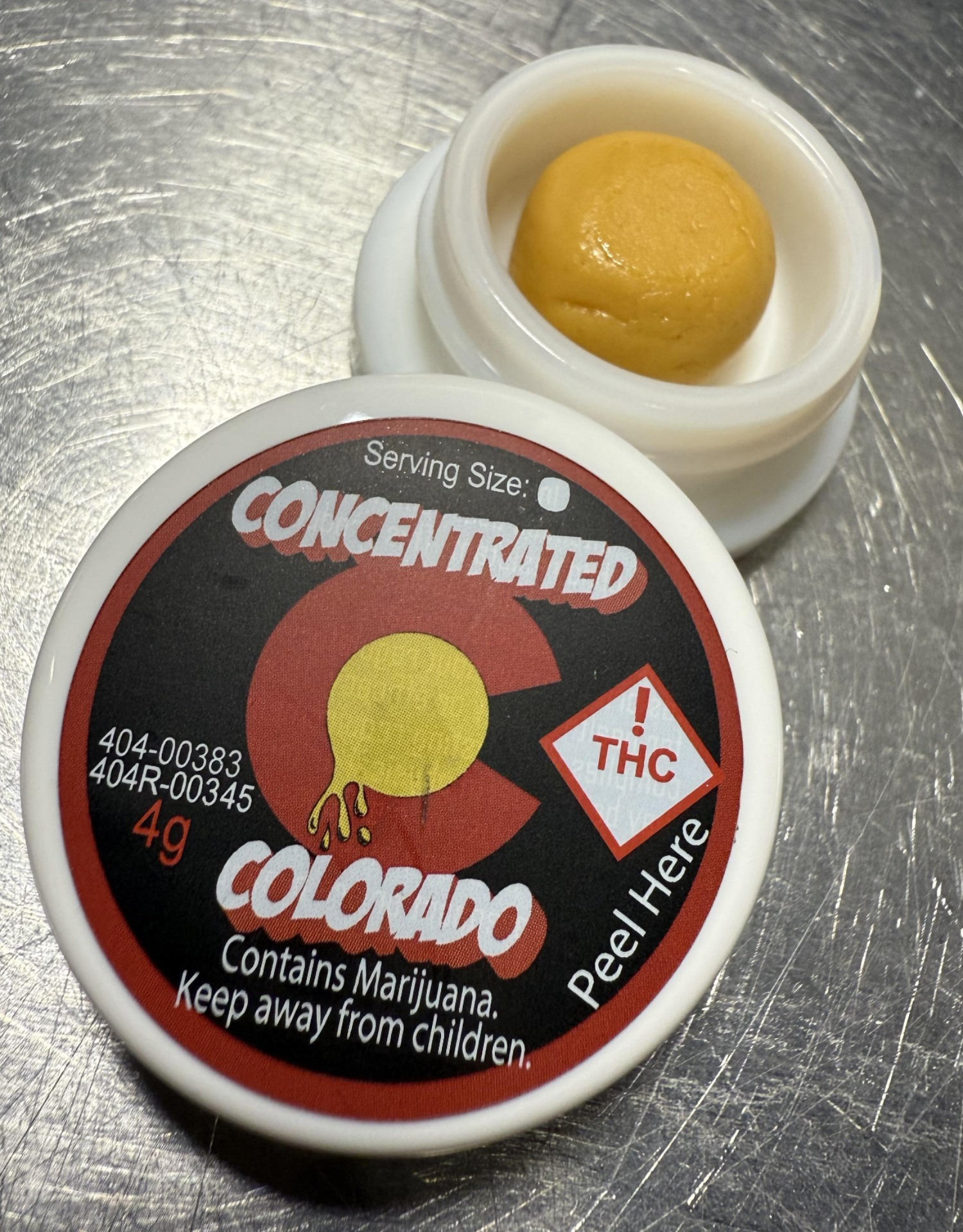 Photograph of product: Colorado's Best Budder: C.C. 4G- Chocolate Sunset