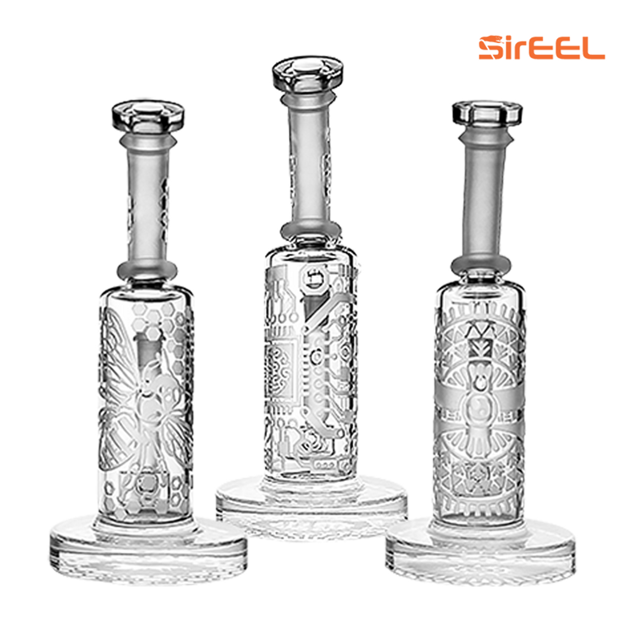 Photograph of product: Etched Glass w/ Bowl 8" Water Pipe