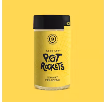 Photograph of product: Infused Pre-roll Pack - Daze Off - I Smoke, Therefore - Pot Rockets (S) - 1.5g (3pk)