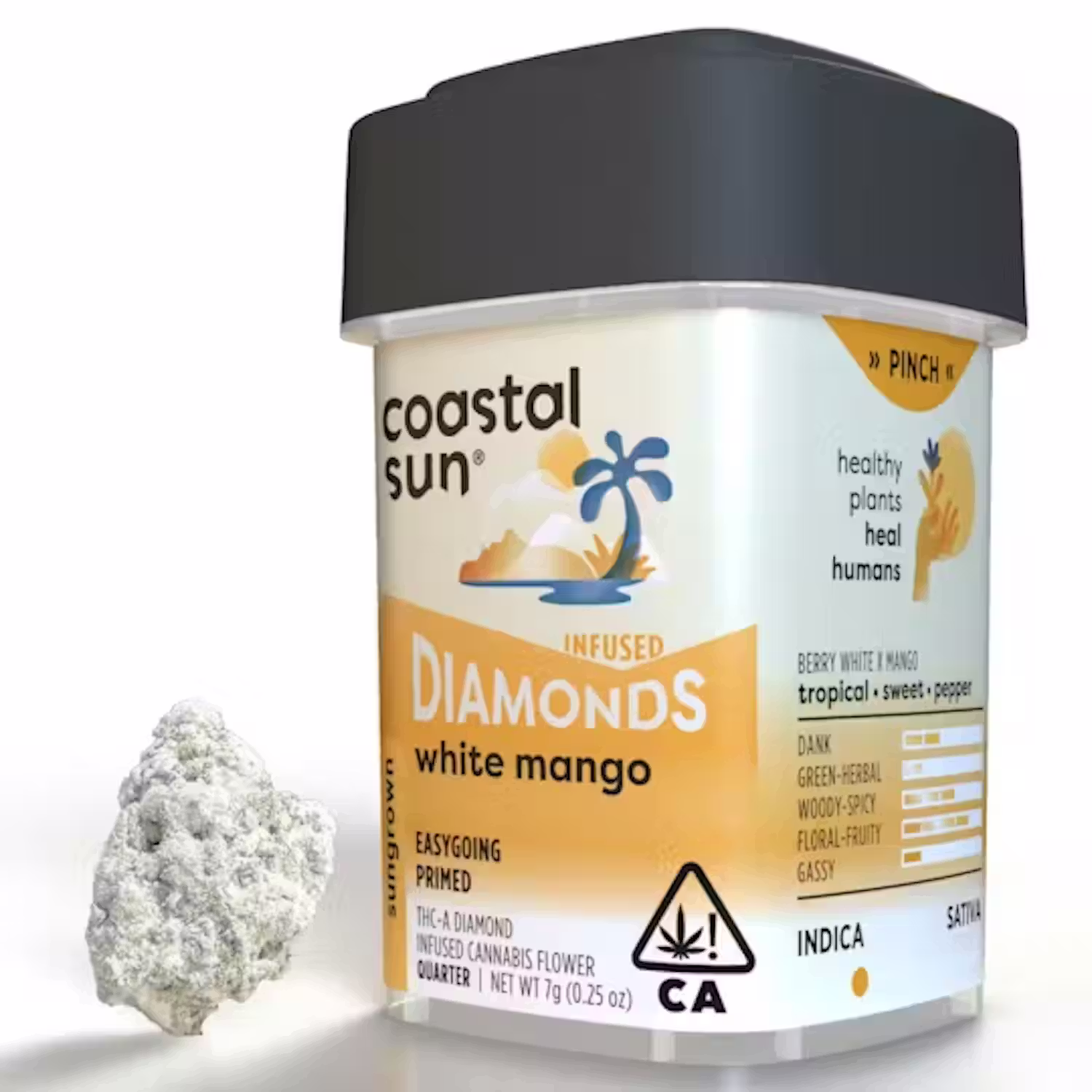 Photograph of product: Coastal Sun | White Mango | Diamond Infused Flower - 7g