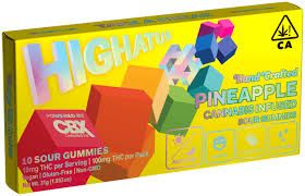 Photograph of product: [Highatus] 10Pk TH-oui Gummies - 100mg - Sour Pineapple (S) - 