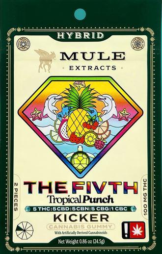 Photograph of product: Mule - 100mg 5:5:5:5:1 Tropical Punch Gummy