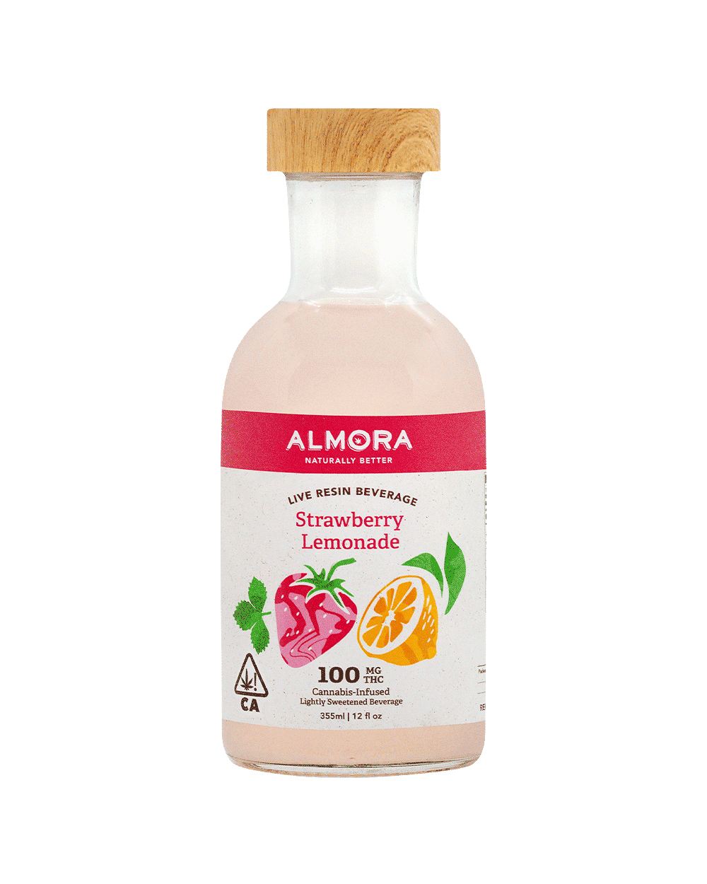 Photograph of product: Almora Farm | LRE Bev 100mg | Strawberry Lemonade 12oz