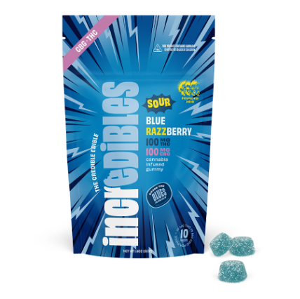 Photograph of product: Gummies | Sour Blue Razzberry | 20pk