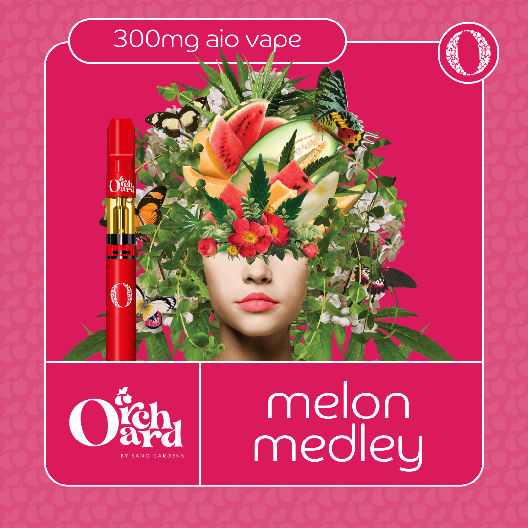 Photograph of product: (300mg) Melon Medley - Orchard Vape AIO