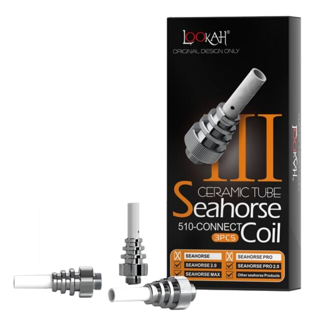 Photograph of product: LOOKAH SEAHORSE III CERAMIC TUBE 3-PC COILS