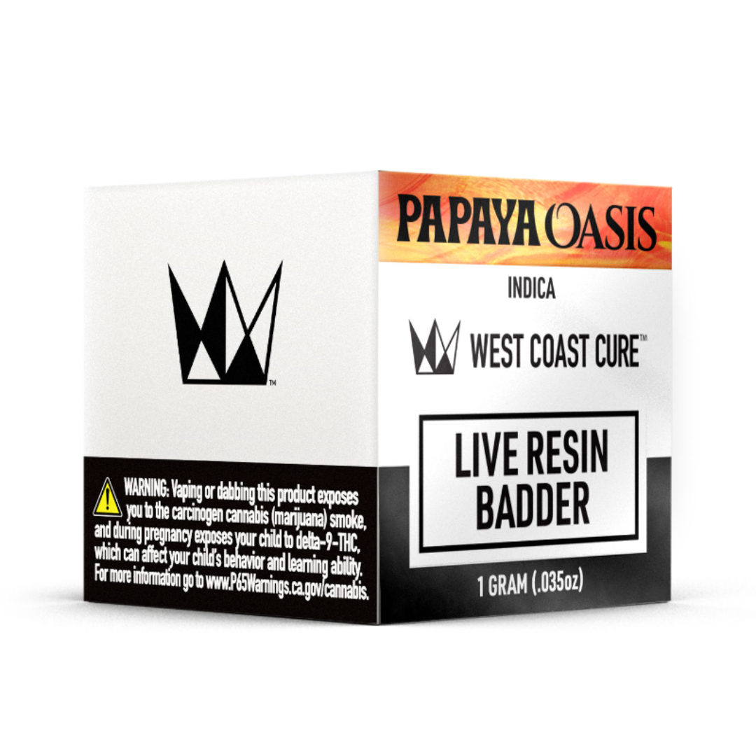 Photograph of product: West Coast Cure - Papaya Oasis (Indica) Live Resin Badder