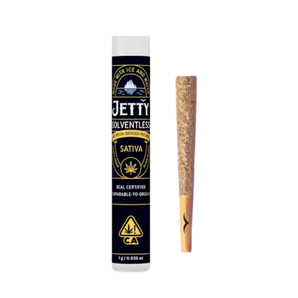 Photograph of product: TROPICANA CHERRY X TANGIE COOKIE BURGER SOLVENTLESS PREROLL 1G - JETTY EXTRACTS