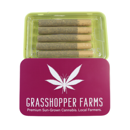 Photograph of product: Grasshopper Farms - Red White Berry Blast 5pk Infused Pre-Rolls