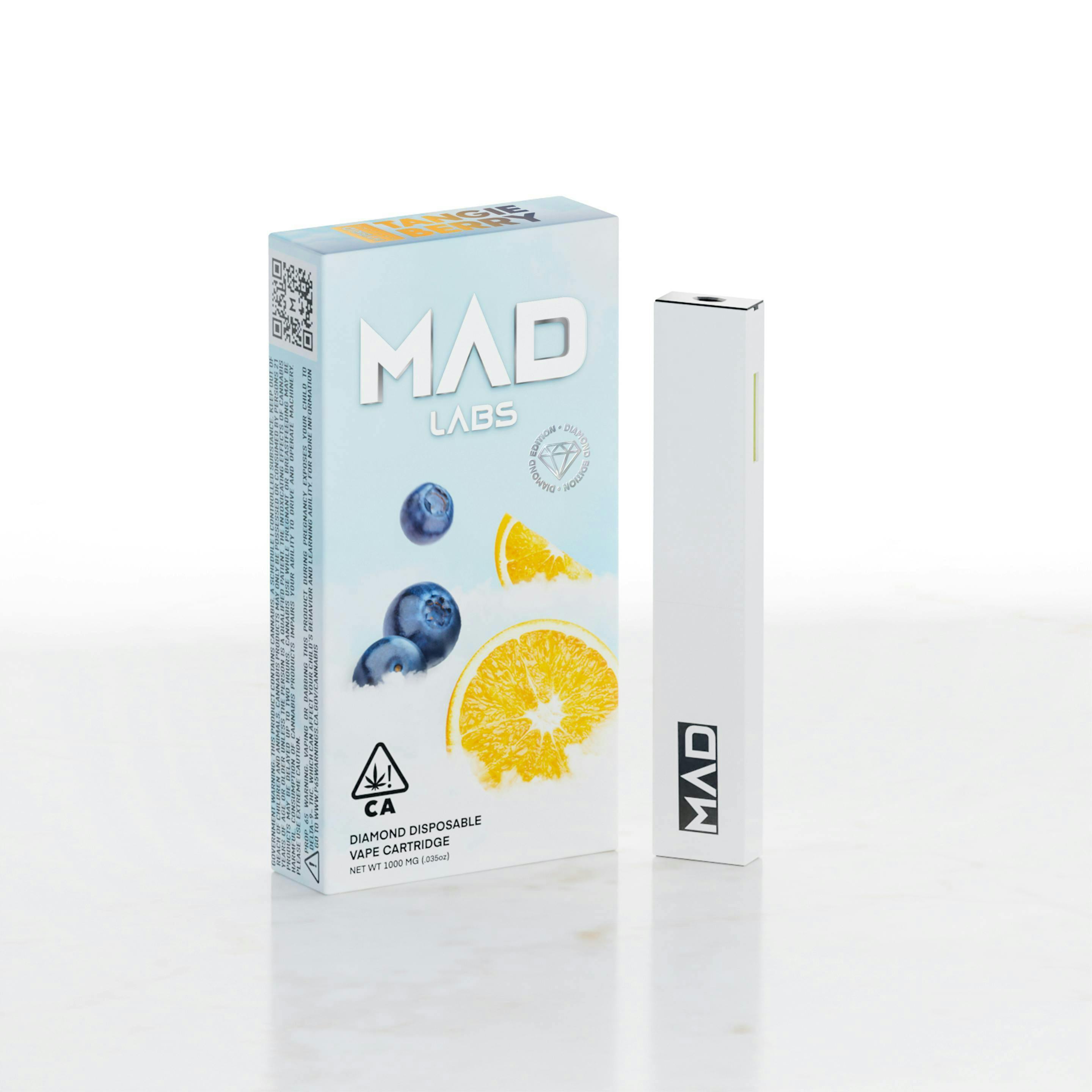 Photograph of product: Mad Labs - Tangie Berry - 1g Diamond Disposable