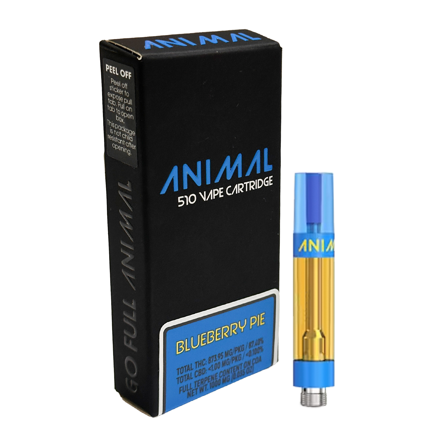 Photograph of product: ANIMAL | Blueberry Pie | 510 Vape Cartridge
