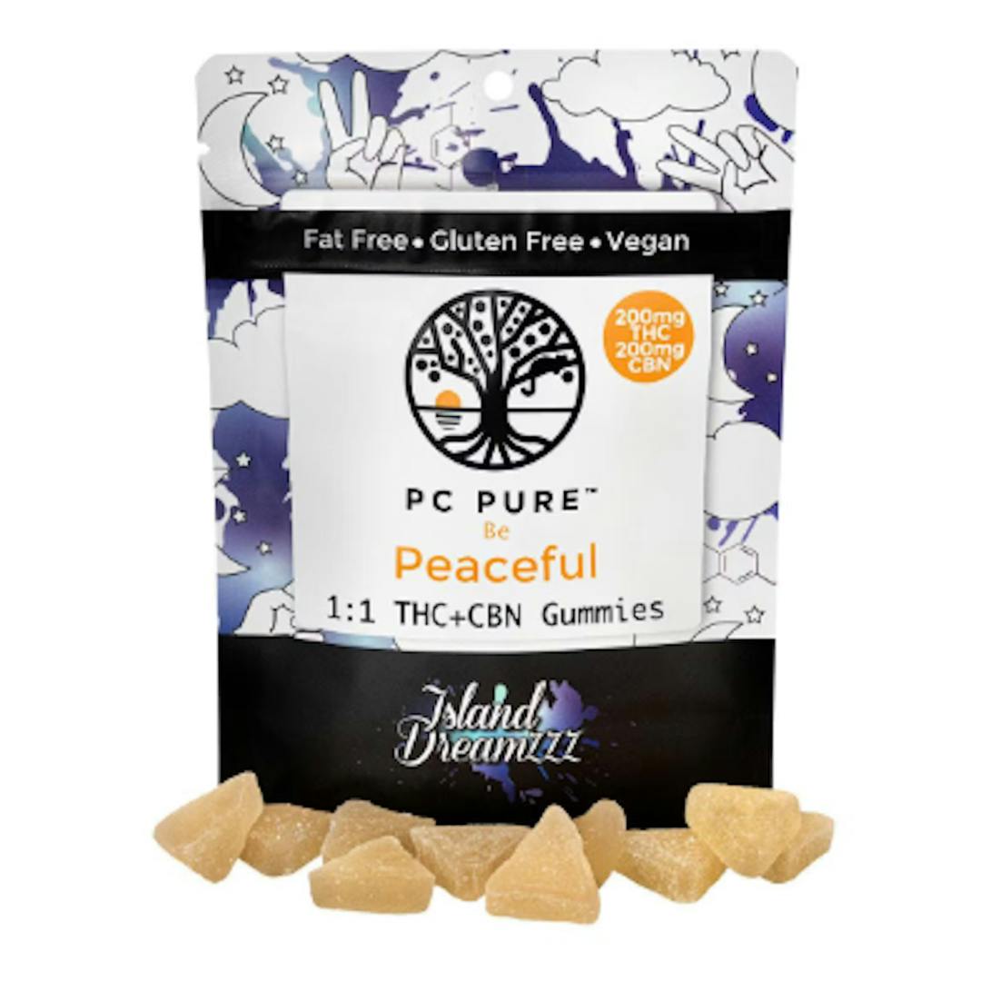 Photograph of product: PC Pure - Gummies - Island Dreamzzz CBN 1:1 - 200mg - 10pk