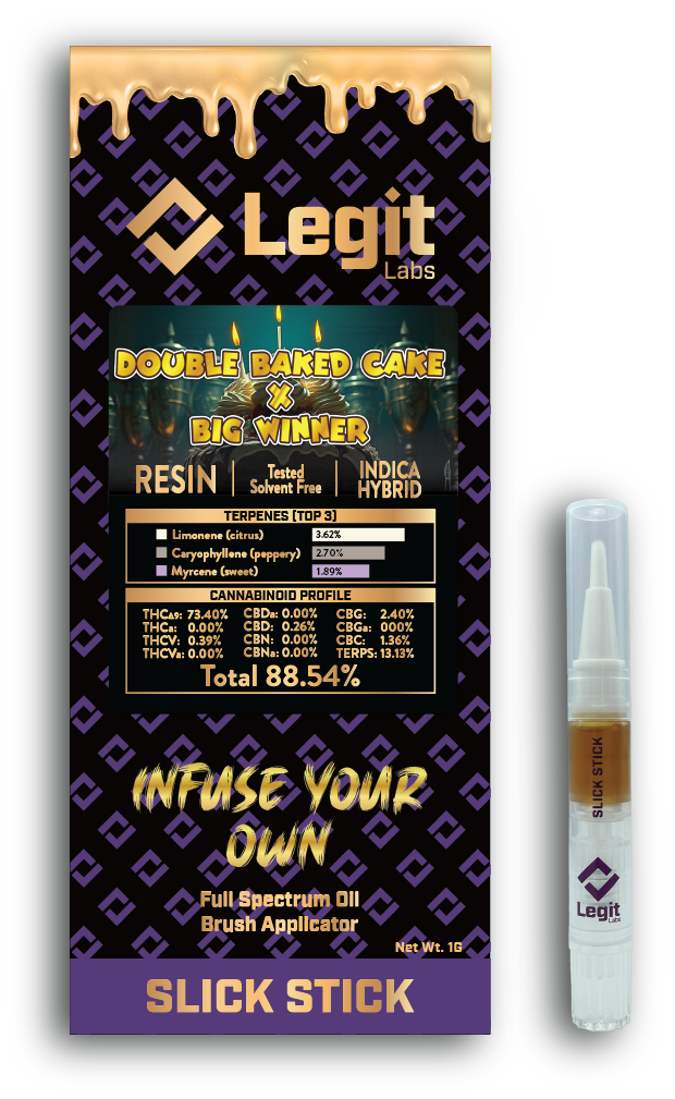 Photograph of product: Slick Stick (Paint Brush) l Double Baked Cake x Big Winner l Oui'd-Hybrid l Legit Labs