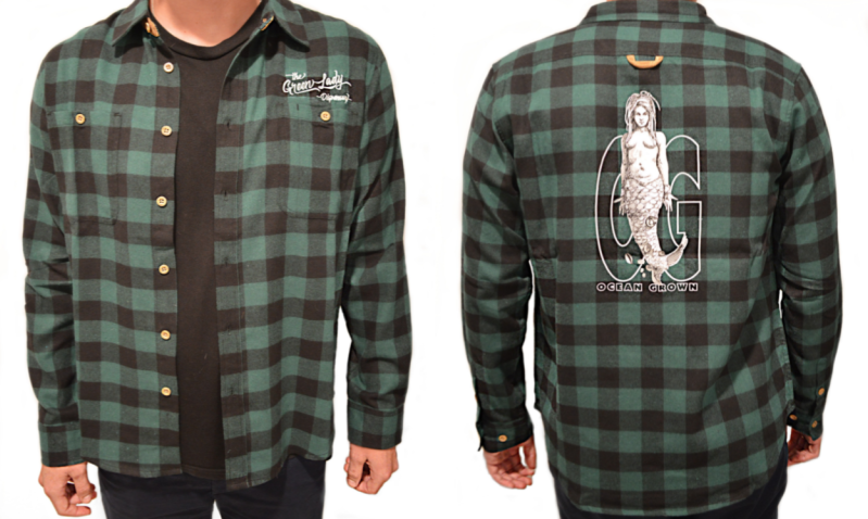 Photograph of product: Green Lady Mermaid Flannel (XXL)